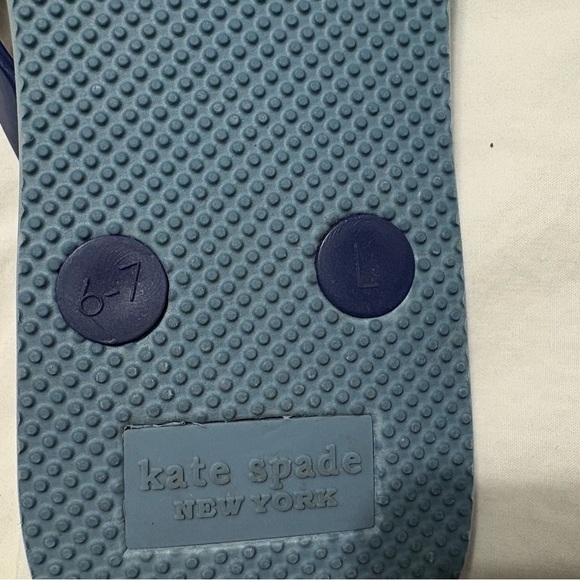 Kate Spade New York Colorful Striped Flip Flops Size 6/7 - Picture 4 of 4